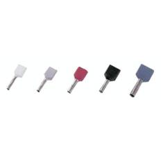 Intercable 180766 Dubbla ändhylsor 1.5 mm² Delisolerad Svart 1 st
