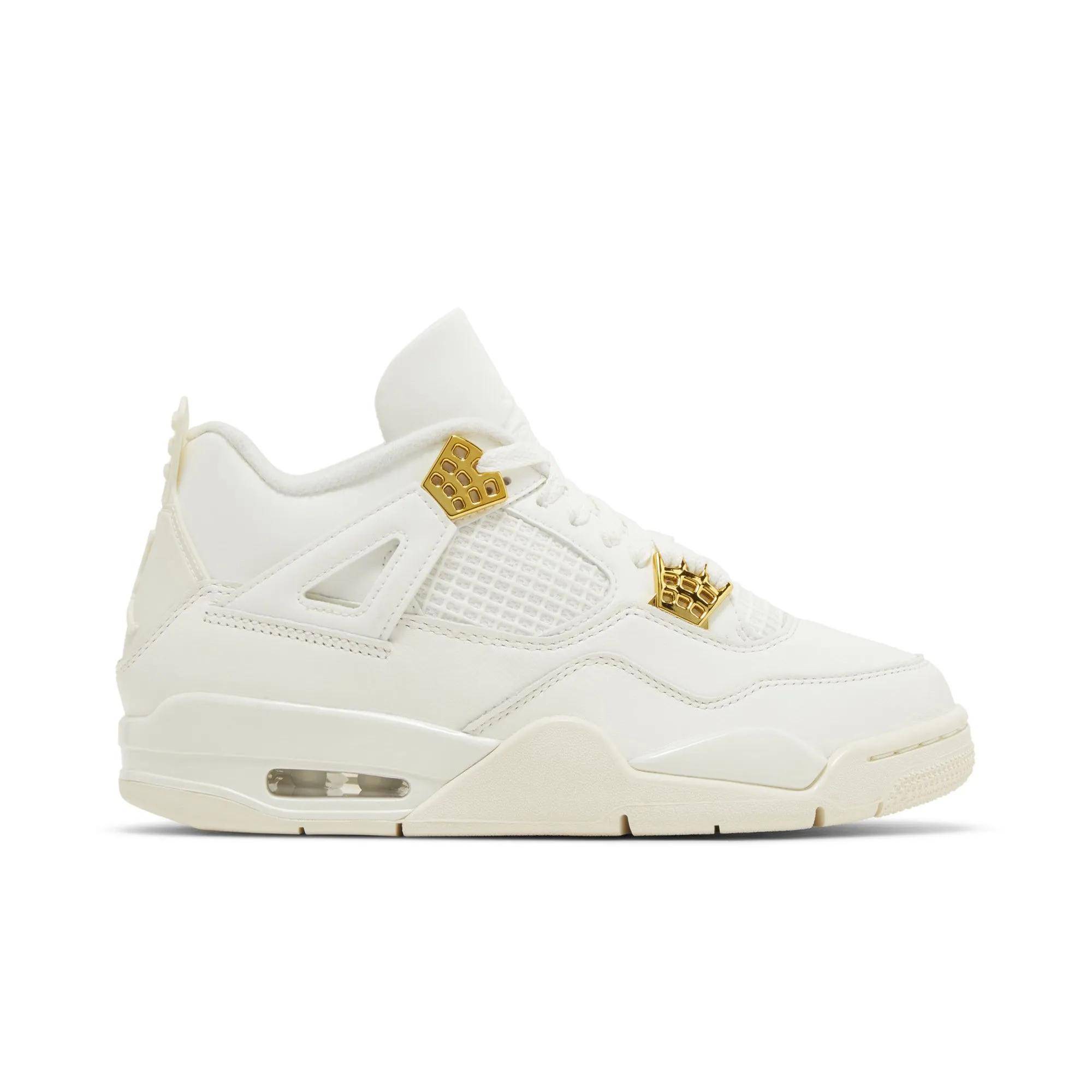 Dam Air Jordan 4 Retro 'Metallic Gold' (damstorlekar) Sail / Metallisk Guld / Svart Vintage Basketbollskor AQ9129 170 cm