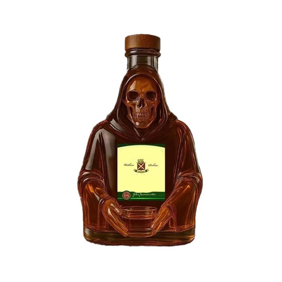 330ml High Borosilicate Glass Whisky Bottle-Durable, ,Ideal for Spirits, Nice Gift for Whisky Enthusiasts A