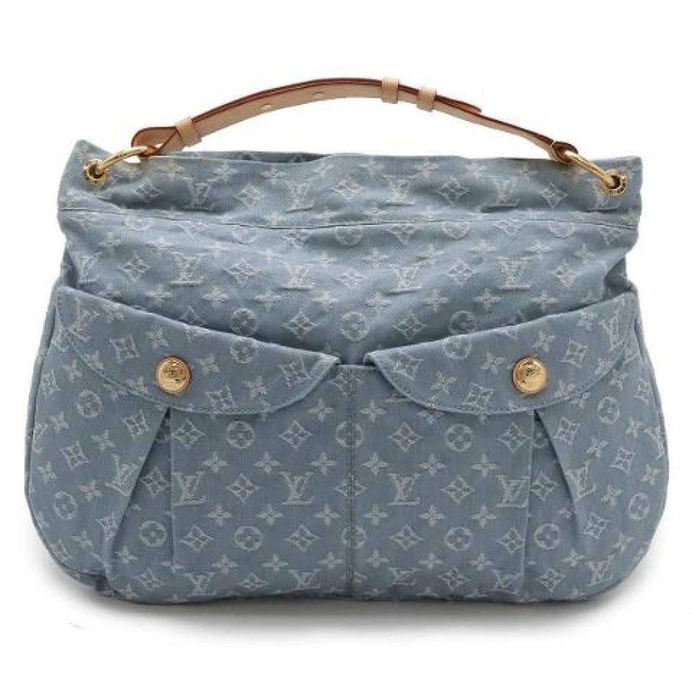 Louis Vuitton Vintage Pre-owned Canvas Skuldertaske - Vintage - Dame - Blå - ONE SIZE - Uld