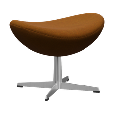 Fritz Hansen Ägget 3127 fotpall Canvas 2 Dark Beige 0424 -steel
