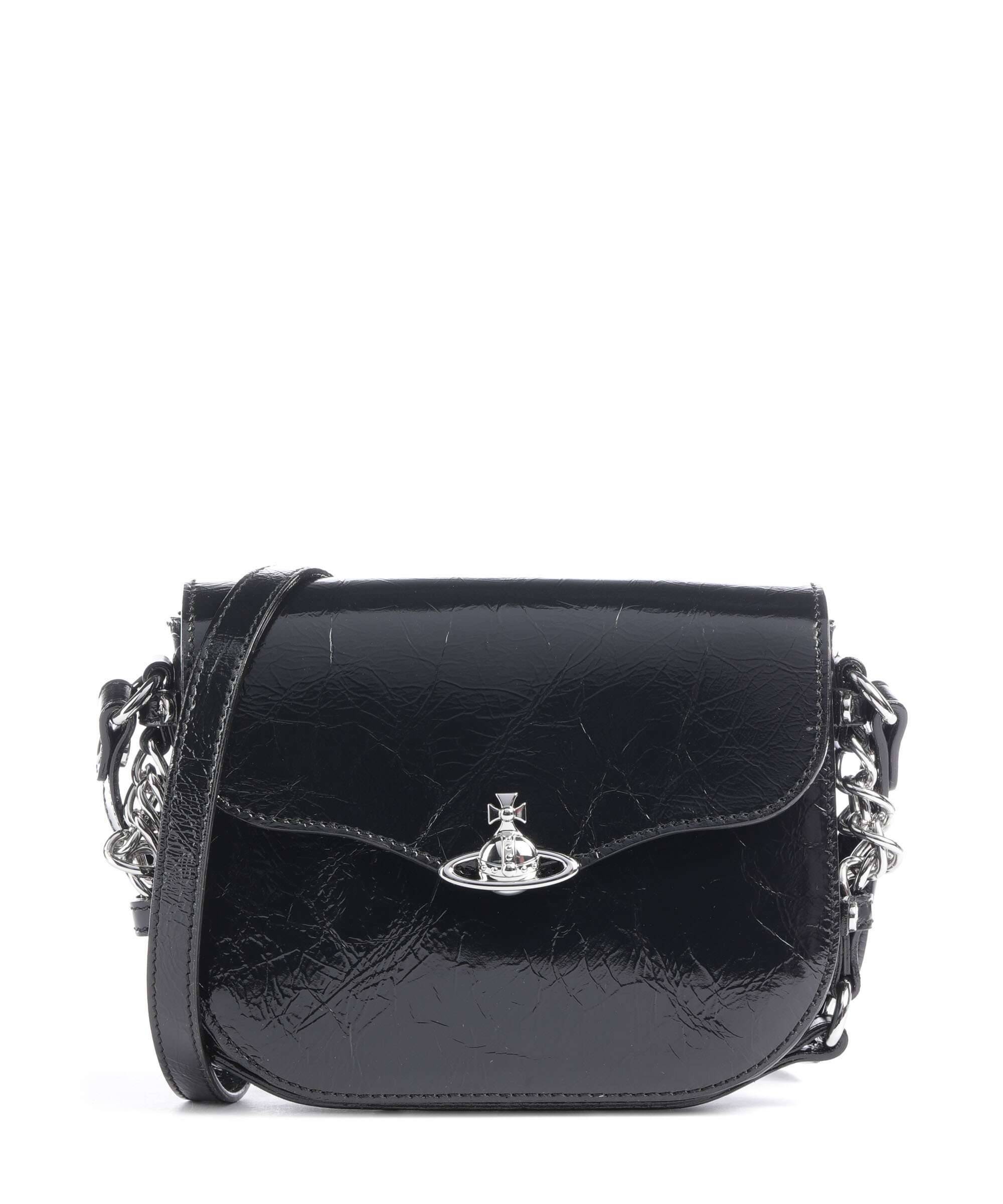 Vivienne Westwood Hunter Naplak Skuldertaske black