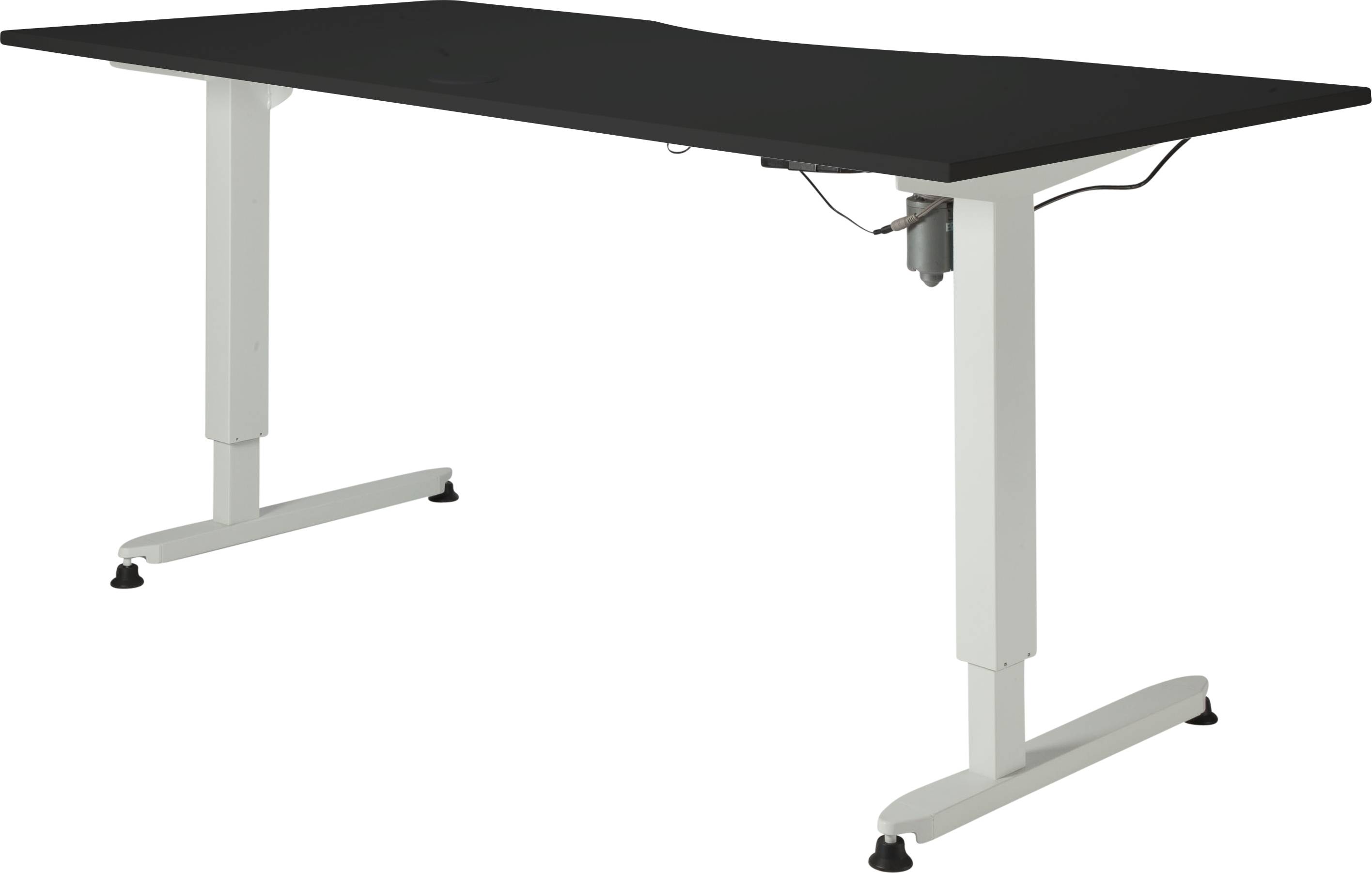 Stay hæve-sænkebord, 180x90 cm, sort/hvid