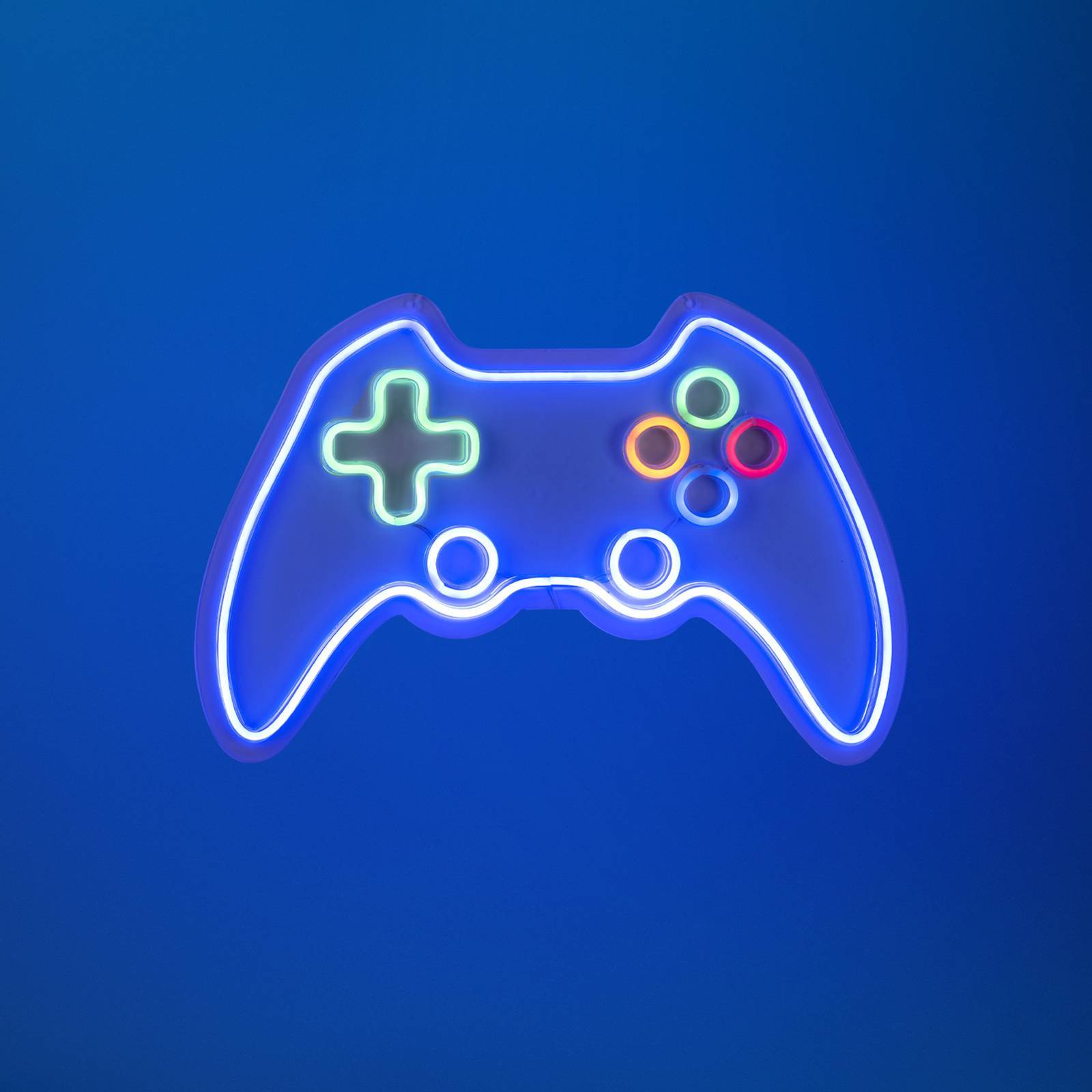 JUST LIGHT. GmbH LED-vägglampa Neon Gamer, USB Gamer, Multifärgad, Vardagsrum / matsal, Syntetmaterial, Modern