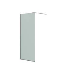 Dansani Match duschvägg, modell D+teleskopstång, 67 cm, frostat glas, satin profil