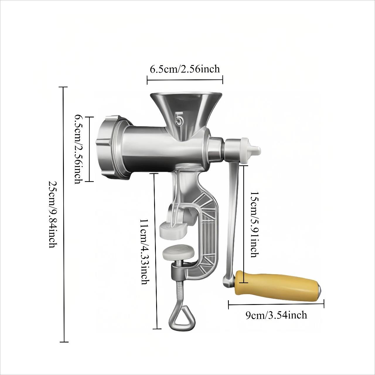 Hand-cranked Meat Grinder And Vegetable Chopper, Multi-functional Sausage/garlic/onion, Adjustable Desktop Installation, Durable Handle, Easy To Clean (for Home And Rv Use)