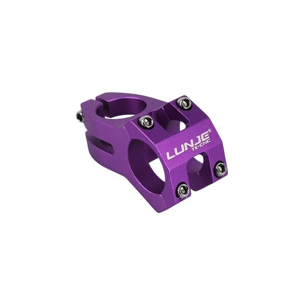LUNJE Bicycle Stem, Gearaluminum Alloy Fixed Downshift Short Stem, CNC Hollowed-Out for Tube, Mountain Bike Stem C