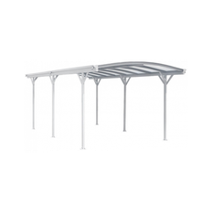 FALO Carport i aluminium og polycarbonat H240 x B505 x D300 cm - Hvid