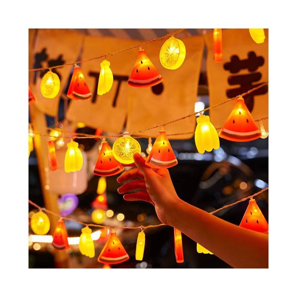 (Mixed,3M 20Lights)Led Fruit Decor String Lights With Pvc Material For Holiday And Outdoor Event Lighting