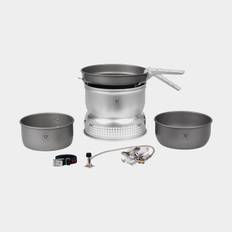 Gaskök Trangia 25 Large, 2100 W + 2 kittlar, 1 stekpanna i HA / hårdanodiserad aluminium + vindskydd i UL / UltraLight-aluminium + griptång + rem, + Power Gas (230 gram)