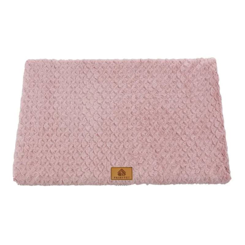 Orthopedic Memory Foam Dog Bed with Washable Faux Fur Cover - Pink / XL 90x58x5cm (XL 90x58x5cm)