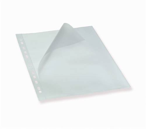 Bantex plastlommer A4 0,12mm - åbning i top og langs hulkant - 100 stk