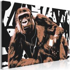 Lærredstryk Pop Art Monkey (1 del) Brun