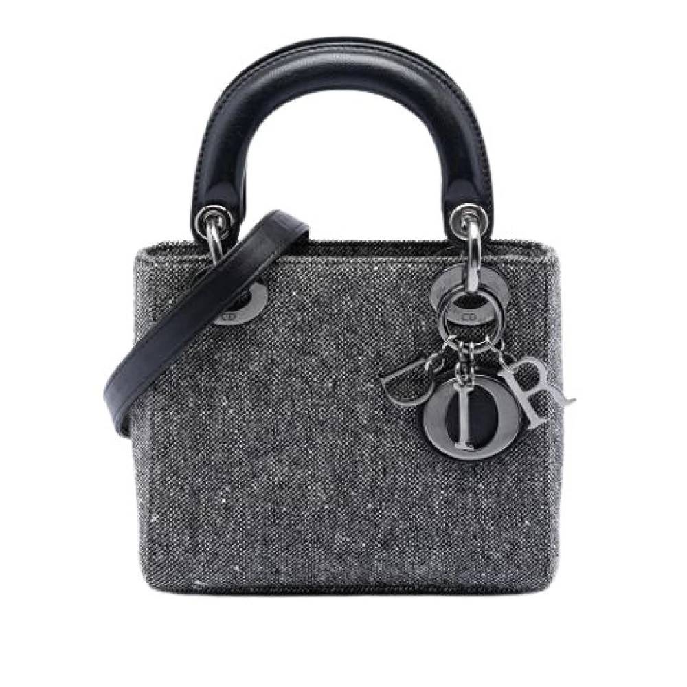Dior Vintage Pre-owned Lady Håndtaske - Vintage - Dame - Grå - ONE SIZE - Uld