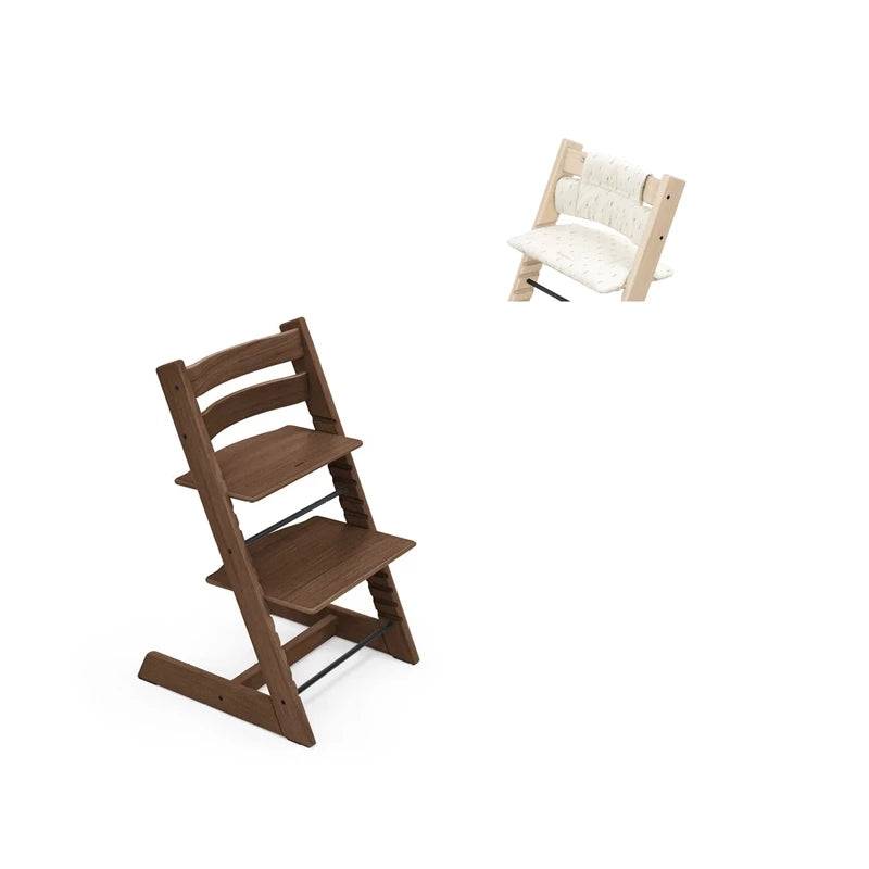 Stokke Tripp Trapp Stol EG Inkl. Hynde - Eg Natur / Heather Mauve