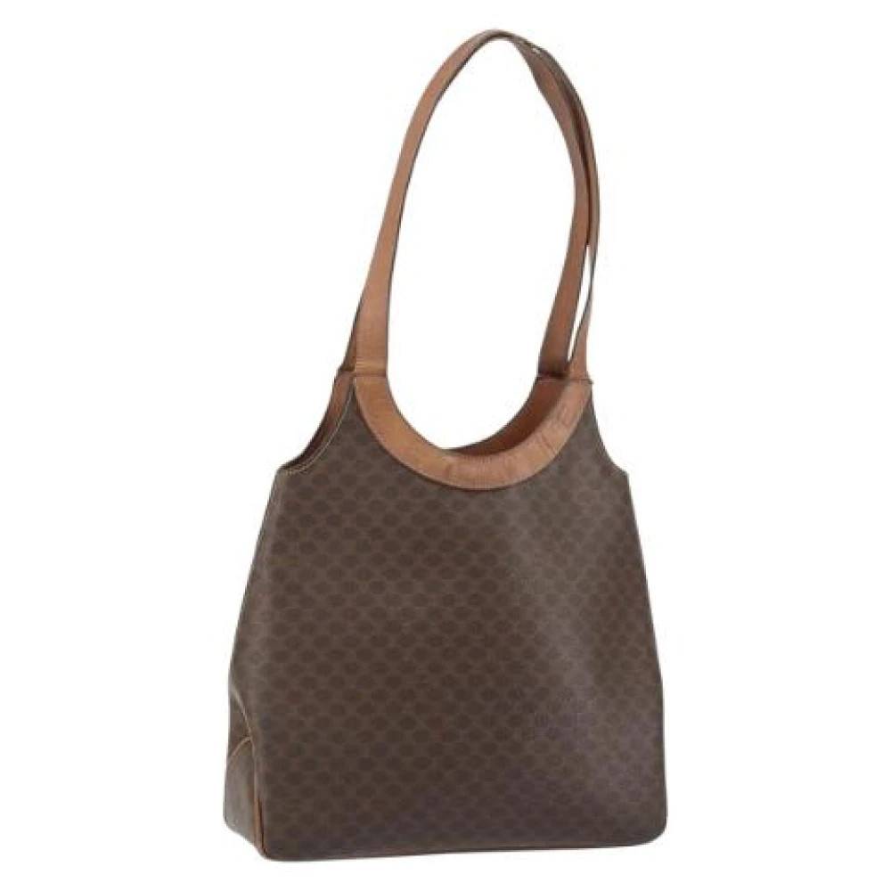 Celine Vintage Pre-owned Vintage Plastic Skuldertaske - Vintage - Dame - Brun - ONE SIZE - Uld
