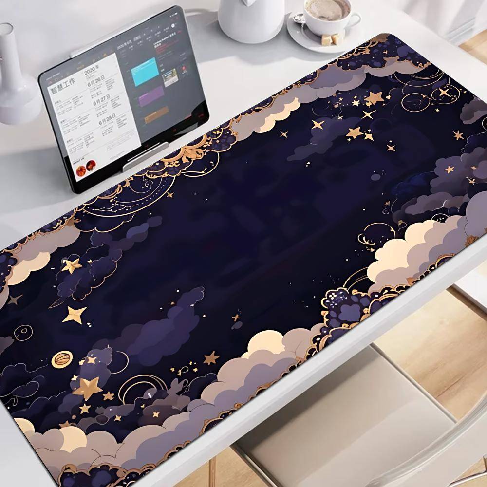 Dreamy Starry Sky Mouse Pad Large Gaming Non-slip Laptop Tablet Gamer Keyboard Table Cushion Mat Mini PC Playmat