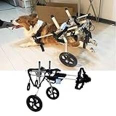 Hundrullstol, M/L/XL/XXL/XXXL Doggy Wheelchair 2 hjul, Portabel Stora Hundrullstol Löpband, Rörlighetshjälp for funktionshindrade husdjur, Rehabilitering for äldre hundar Promenader(Size L)