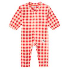 Mini Rodini Baby gingham fleece onesie