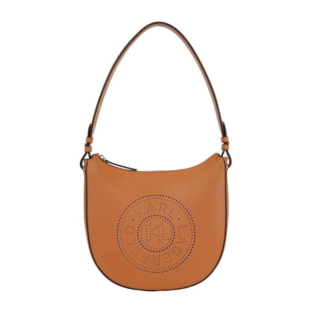 Karl Lagerfeld Circle Moon Skuldertaske - Tasker - Dame - Brun - ONE SIZE - Uld