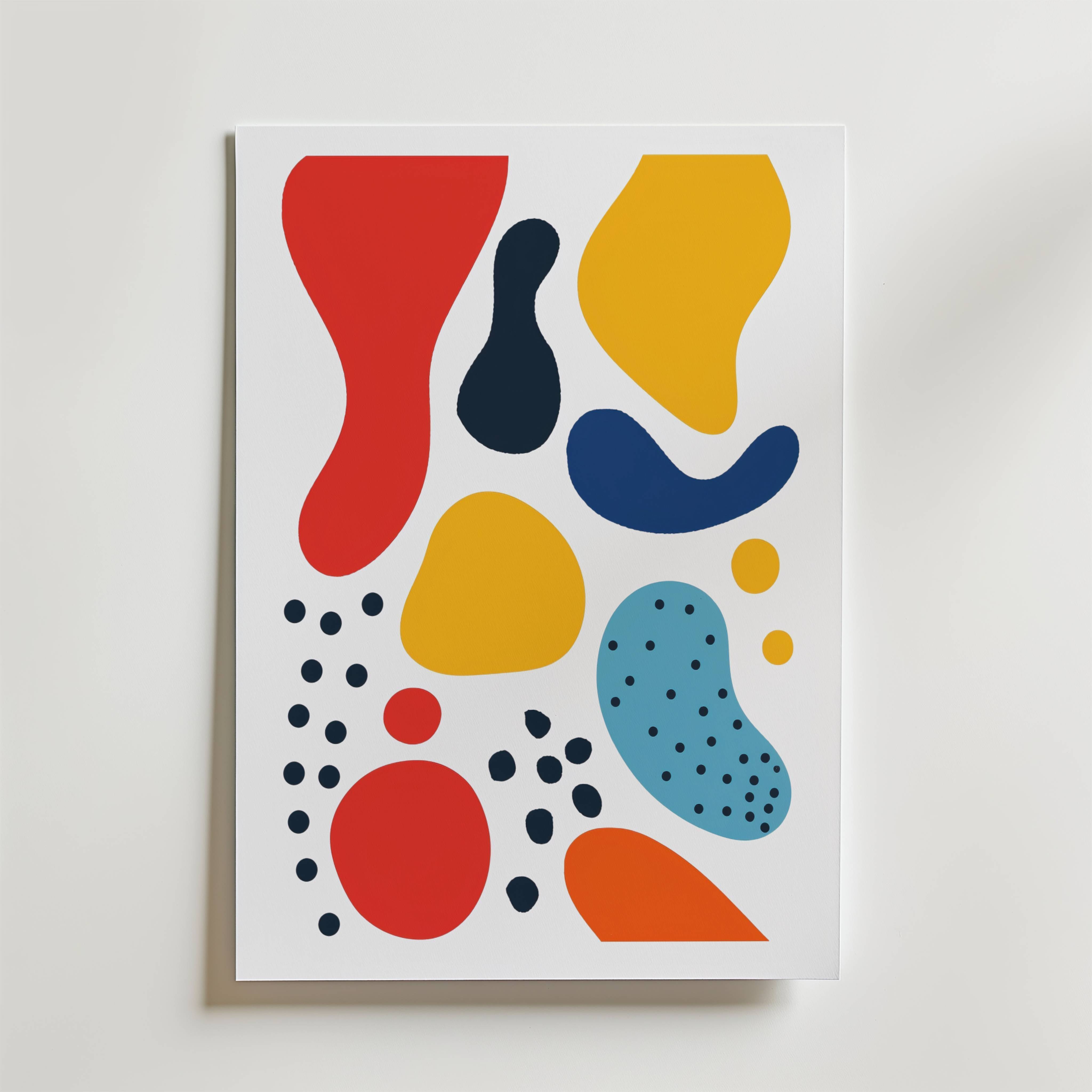 Playful Shapes Poster - Premium Canvas 100x140 cm