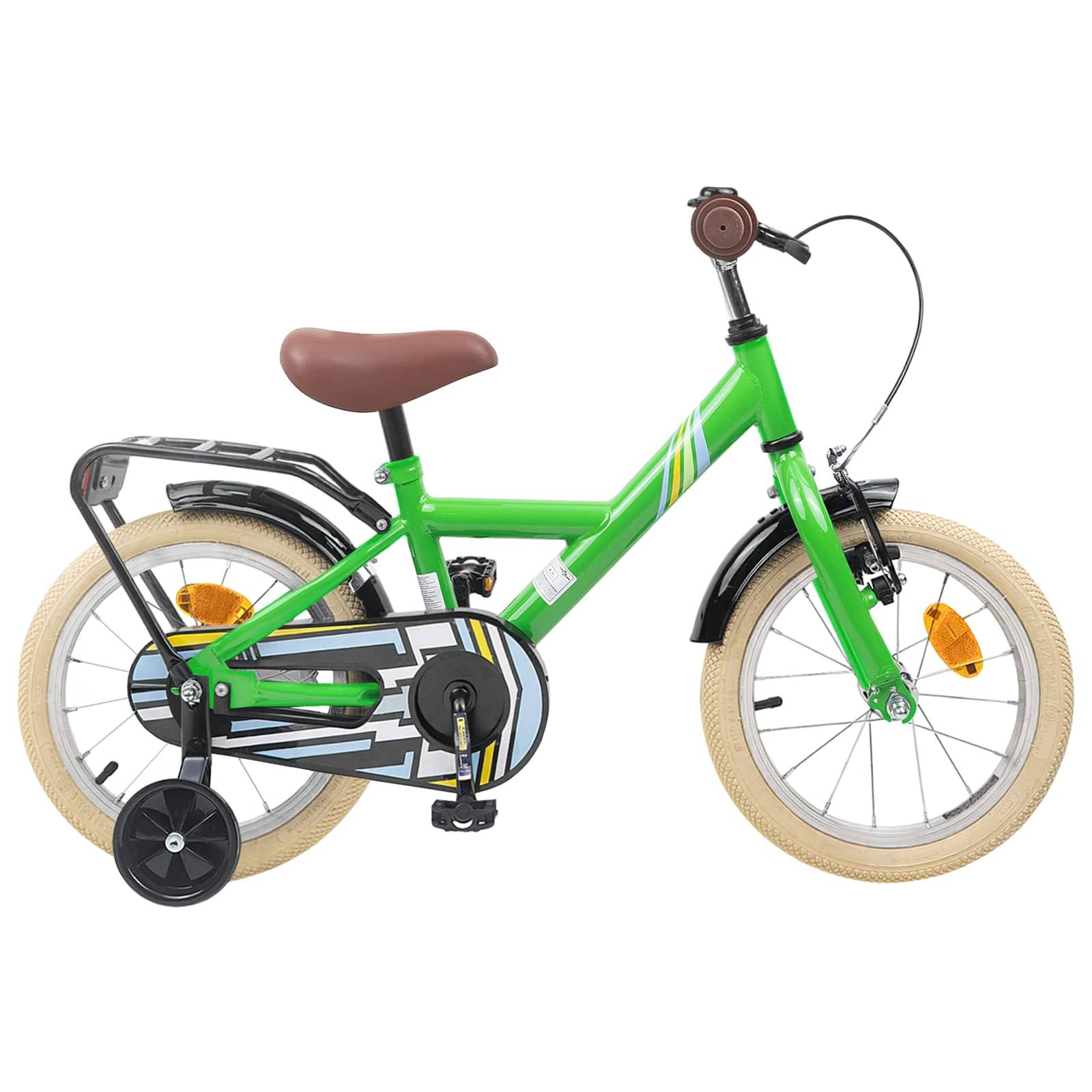 vidaXL Barncykel 12 Tum för 2-4 åringar Grön