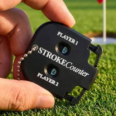 Mini handy golf shot count stroke putt score counter, golfscorekeeper för 2 spelare, golfbolls-shotclickerräknare med nyckelring för fritidsgolfare oc - Multifärgad (svart,Vit,blå,röd,1 st genomskinlig förvaringspåse,5 st/1 set svart,5 st/1 set blandade färger)