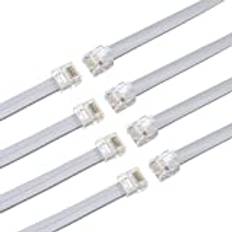 RIIEYOCA Kort Cat5e Ethernet-lappkabel 30 cm, platt RJ45 dator LAN-nätverkskabel för router, modem, strömbrytare, server (8-pack, grå)