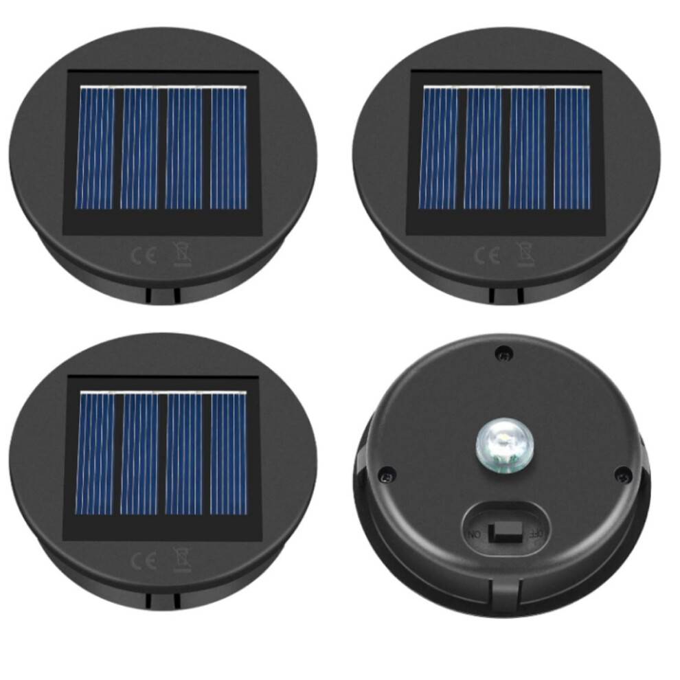 Uppgraderingskit för solcellslykta för trädgården, solenergi med automatisk strömbrytare, vattentäta dekorativa solcellslampor (4-pack)
