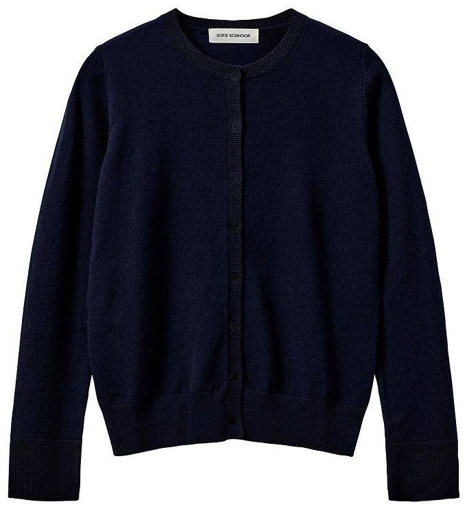 Sofie Schnoor Cardigan - Strik - Uld - Navy - Sofie Schnoor - 8 år (128) - Cardigan