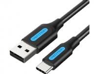 (ComputerSalg) Vention USB Cable USB-A 2.0 to USB-C Vention COKBC Charging Cable, 0.25m (Black)