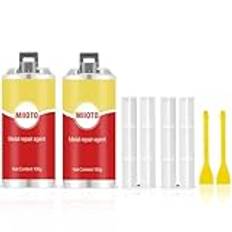 Miioto Metal Repair Super Adhesion, metalllim extra stark 100 g A+B, metallreparationsmedel, AB lim, svetslim med hög hållfasthet, metall reparation pasta för reparation av gjutjärnsfel används (2)