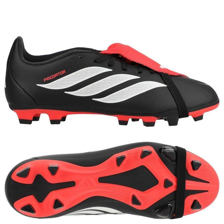 adidas Predator Club Fold-over Tongue Fxg Immortal Dna - Svart/vit/lucid Red Barn - ['Svart'] (33)