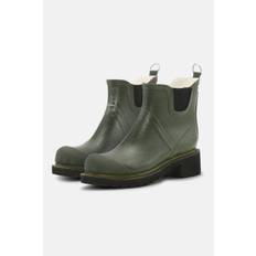 Short Rubber Boots With High Heel - Army - 35 - rub47 short rubber boots with high heel rain boots army