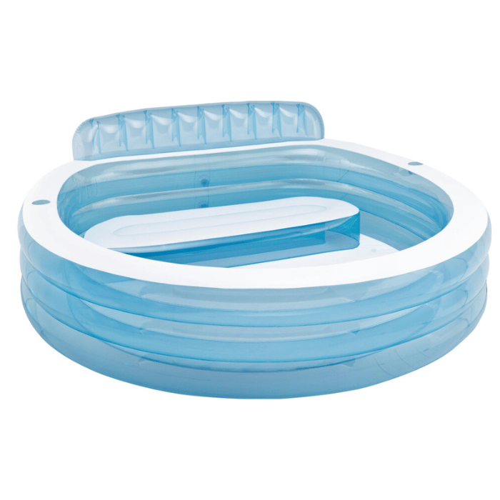 Intex uppblåsbar pool med bänk - 229x218x79 cm