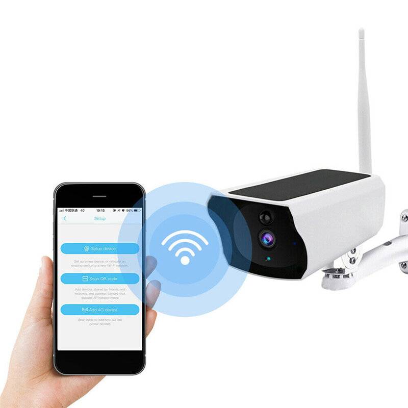 1080P HD WIFI Solar Security IP-kamera Nattsyn Trådlös PIR-rörelselarm IP67