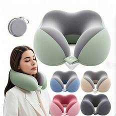 [2025 Hot New Style] U-Shaped Memory Foam Neck Pillow With Storage Box, Portable Travel Nap Pillow, Slow Rebound Neck Pillow, Office Lunch Break Artif - Multicolor - Multi-size