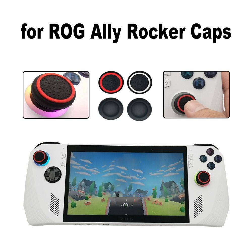 4/8pcs Silicone Joystick Cover Handheld Console Game Controller Stick Thumb Analog Grip Anti Slip Rocker Caps for Asus ROG Ally