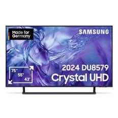 Samsung Crystal UHD 4K DU8579 Fernseher 75 Zoll, TV mit Dynamic Crystal Color, 4K Upscaling, AirSlim Design, Smart TV, GU75DU8579UXZG, Deutsches Modell [2024]