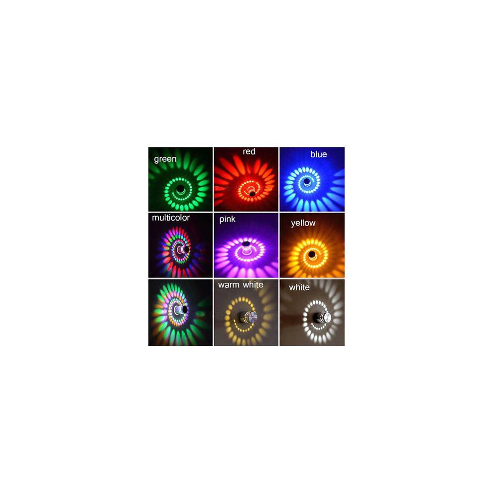 (BLEU)Moder 3w Mur De Led Fixiture Clair Applique Plafonnier Spirale Lampe Barre Ktv