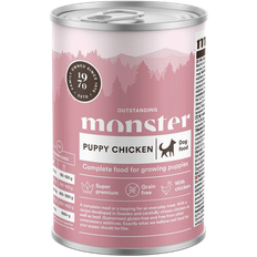 Monster Pet Food Dog Puppy Chicken/Beef Burk 400 g x 6