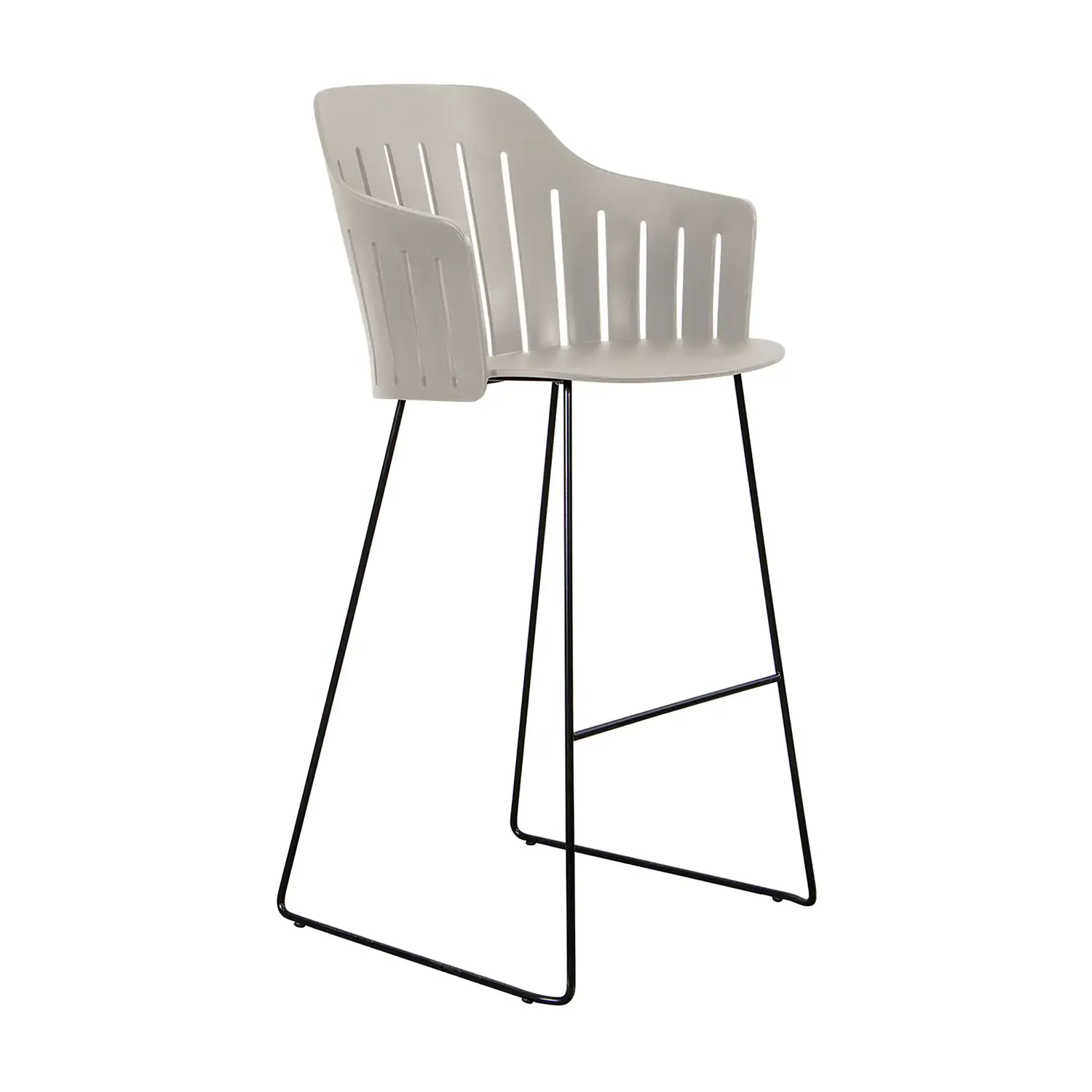 Choice barstol taupe/svart med medar - Taupe