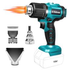 Akku-Heißluftpistole, Heißluftpistole kompatibel mit Makita 18 V LXT-Akku, 3 Düsen, 2 Temperatureinstellungen, max 500 °C, Heißluftpistole für Kunsthandwerk, Schrumpfschläuche, Harz und Dekorieren