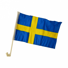 Bilflagga svenska flaggan 2-pack