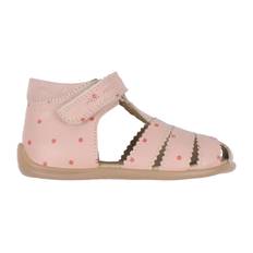 Pom Pom Sandaler - Förrätter Scallop Velcro - Gamla Rose Dot - Pom Pom - 23 - Sandal