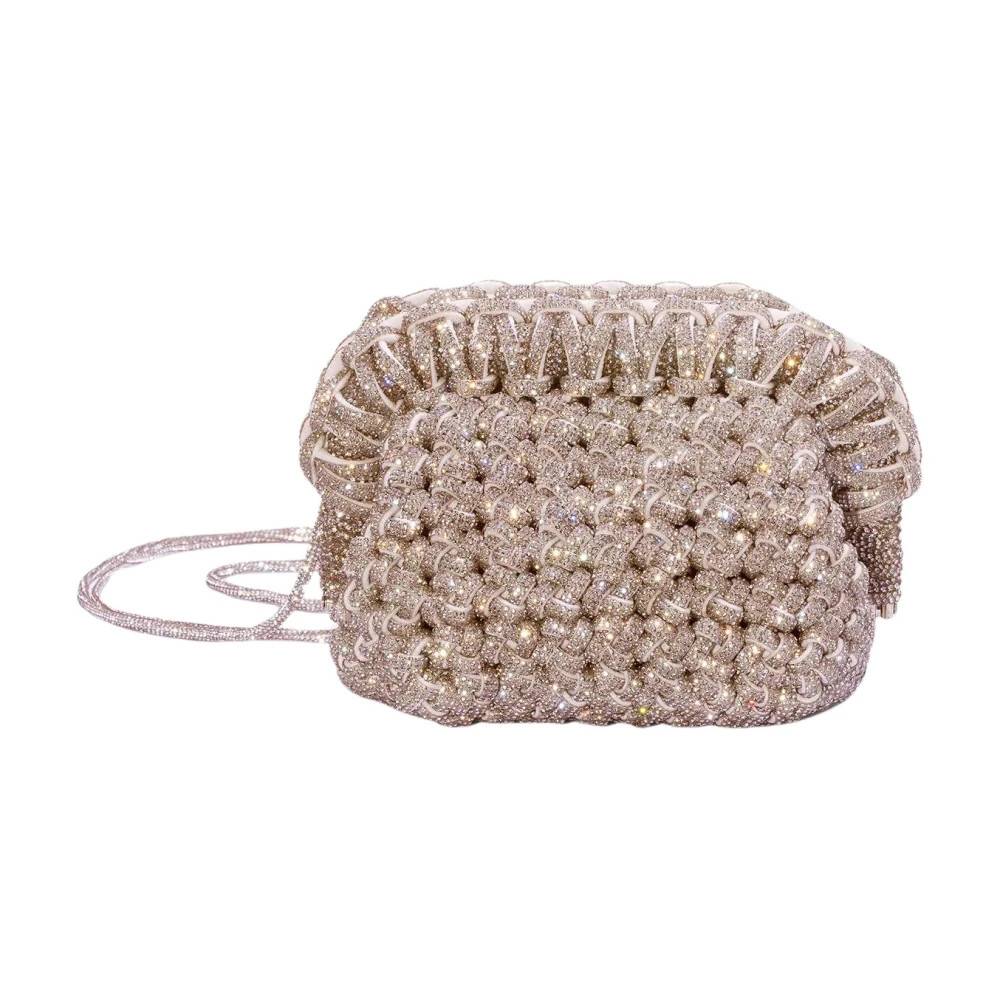 Hibourama, Tasker , Dame, Gul, ONE SIZE, Uld, Clutch Rock Mini