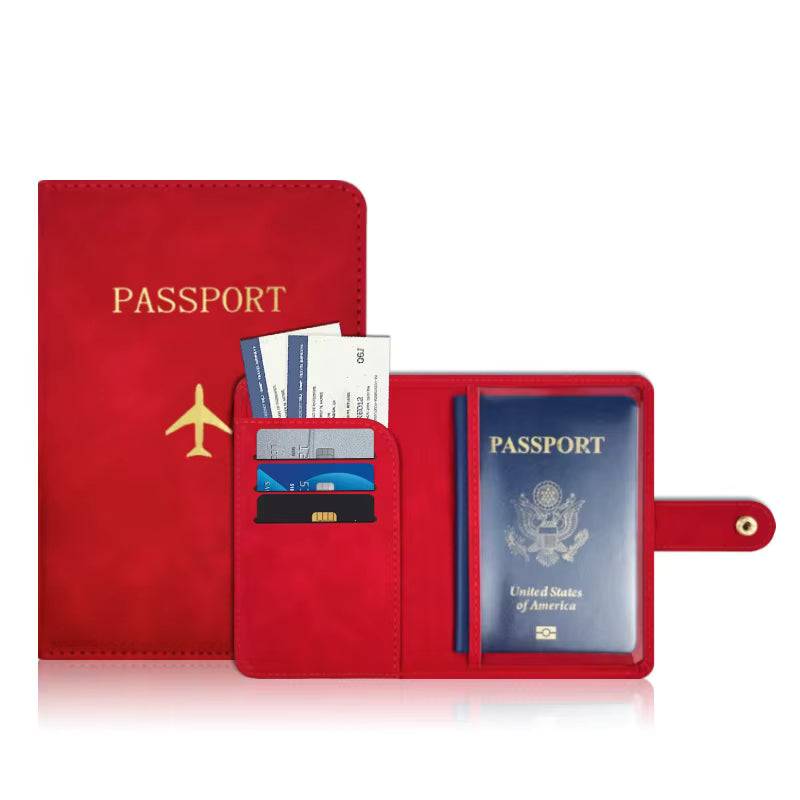 Passfodral med RFID-skydd, vattenavvisande - Röd