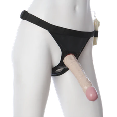 Vac-U-Lock Vibro 8" Dong m. Harness