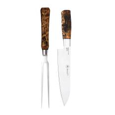Brusletto - Hunter Premium Chef trancherset 2 delar masurbjörk