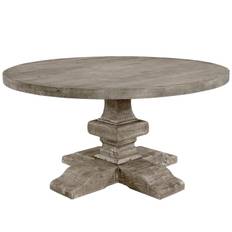 Paris round bord pebbles grey ek Ø150 cm - Grå/Träfärg